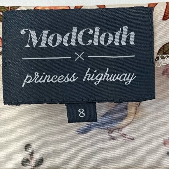 Modcloth X Princess Highway Shirt whimsical dress with belt size 8 - Picture 9 of 11